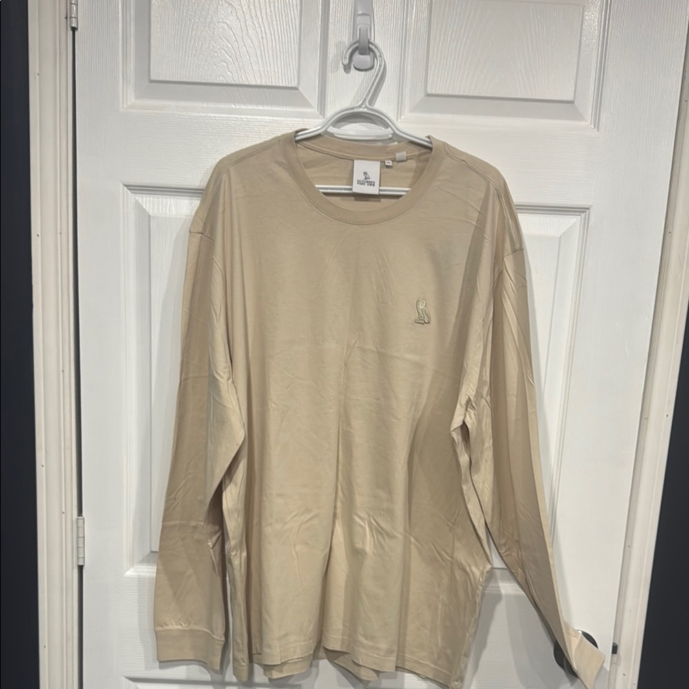 Men's Beige Long Sleeve Shirt